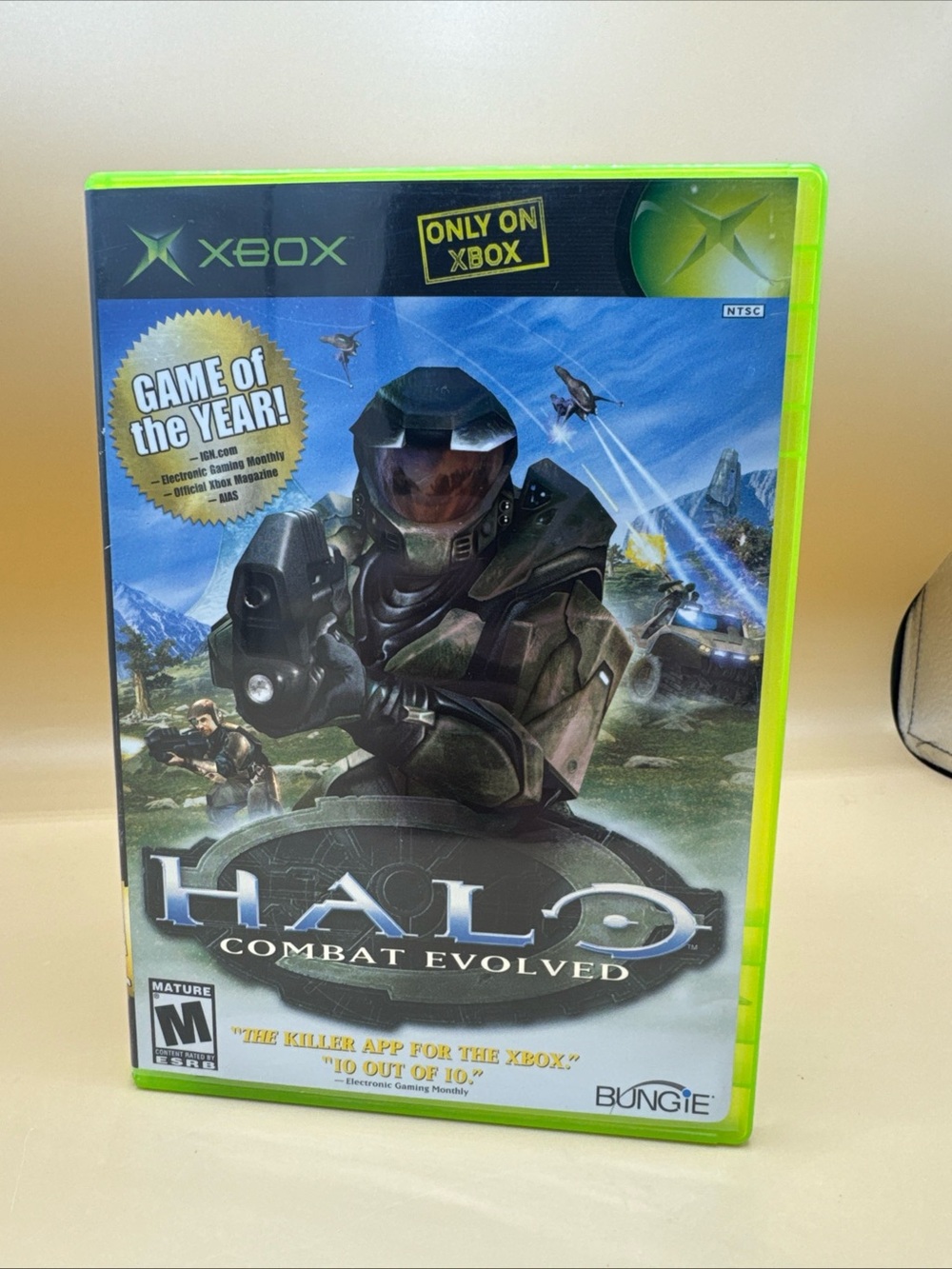 Halo: Combat Evolved (Microsoft Xbox, 2001) W/ Manual In Replacement Case